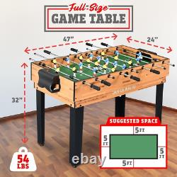 4In1 Multi Game Table, 48 Sports Arcade with Accessories, Ping Pong, Air Hockey