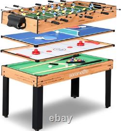 4In1 Multi Game Table, 48 Sports Arcade with Accessories, Ping Pong, Air Hockey