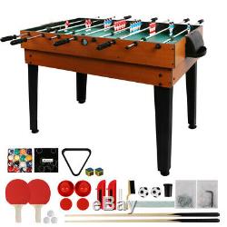 4in1 Arcade Table Air Hockey Foosball Ping Pong Billiards Fun Game Room 4ft