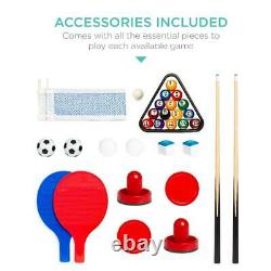 4in1 Multi Game Table Set with Air Hockey Table Tennis Billiards Foosball Games