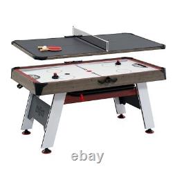 5.5' Arcade Air Powered Hockey Table and Tennis Top 2-in-1 with Pusher, Puck