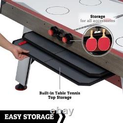 5.5' Arcade Air Powered Hockey Table and Tennis Top 2-in-1 with Pusher, Puck