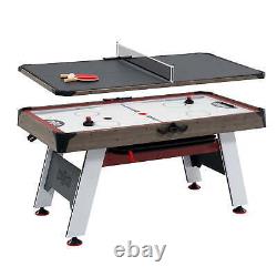 5.5 ft. Arcade Air Hockey Table and Tennis Top 2-in-1 with Accessories by Hall