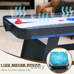 5 Ft Air Hockey, 2-in-1 Hockey Game Table with Table Tennis Top, Multi Game T