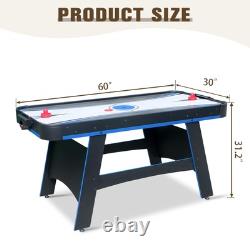 5 Ft Air Hockey, 2-in-1 Hockey Game Table with Table Tennis Top, Multi Game T