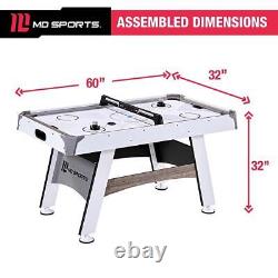 5 Ft. Air Powered Hockey Table With Overhead Electronic Scorer 60 X 32 X 32