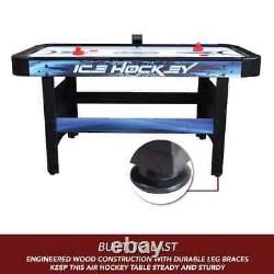 5 ft. Air Hockey Game Indoor Table With Electronic Scoring For Family Game Rooms