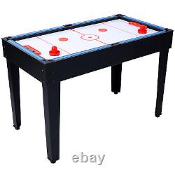 5 in 1 Game Table Billiards Foosball Air Hockey Pong Basketball Black Blue