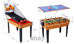 5 in 1 Multi Game Table Billiards Foosball Air Hockey Pong Basketball