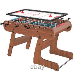53 2-in-1 Game Table Foosball and Air Hockey Arcade for Family Fun