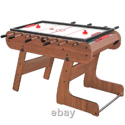 53 2-in-1 Game Table Foosball and Air Hockey Arcade for Family Fun