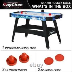 53 in Air Hockey Table For Game Room/Office With Digital Screen And 2 Pucks/Push