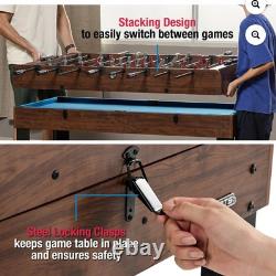 54 4-In-1 Multi Game, Pool Table, Table Tennis Pong Table, Air Hockey, Foosball