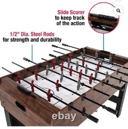 54 4-In-1 Multi Game, Pool Table, Table Tennis Pong Table, Air Hockey, Foosball