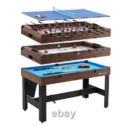 54 4-In-1 Multi Game Pool Table Table Tennis Pong Table Air Hockey Foosball by