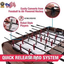 54 4-In-1 Multi Game Pool Table Tennis Pong Table Air Hockey Foosball NEW