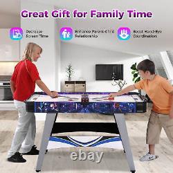 54 Air Hockey Game Table With2 Pushers Pucks Adjustable Foot Pads LED Scoreboard