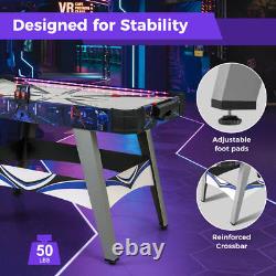 54 Air Hockey Game Table With2 Pushers Pucks Adjustable Foot Pads LED Scoreboard