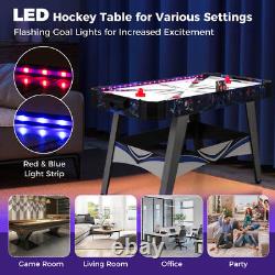 54 Air Hockey Game Table With2 Pushers Pucks Adjustable Foot Pads LED Scoreboard