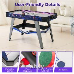 54 Air Hockey Game Table With2 Pushers Pucks Adjustable Foot Pads LED Scoreboard