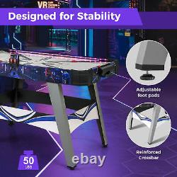 54 Air Hockey Game Table with2 Pushers Pucks Adjustable Foot Pads LED Scoreboard