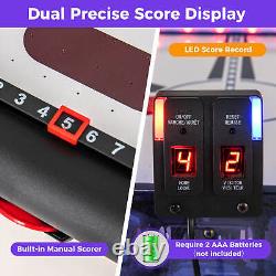 54 Air Hockey Game Table with2 Pushers Pucks Adjustable Foot Pads LED Scoreboard