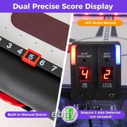 54'' Air Hockey Game Table with2 Pushers Pucks Adjustable Foot Pads LED Scoreboard