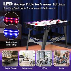 54 Air Hockey Game Table with2 Pushers Pucks Adjustable Foot Pads LED Scoreboard