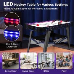 54'' Air Hockey Game Table with2 Pushers Pucks Adjustable Foot Pads LED Scoreboard