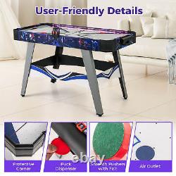 54 Air Hockey Game Table with2 Pushers Pucks Adjustable Foot Pads LED Scoreboard