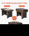 54 Air Hockey Table 3-in-1 Air Powered Combo Table Hockey Ping Pong Foosball