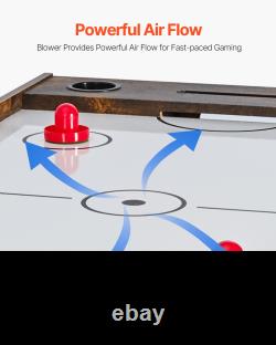 54 Air Hockey Table 3-in-1 Air Powered Combo Table Hockey Ping Pong Foosball
