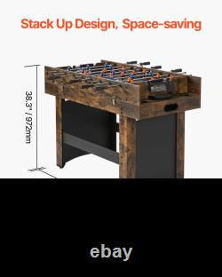 54 Air Hockey Table 3-in-1 Air Powered Combo Table Hockey Ping Pong Foosball