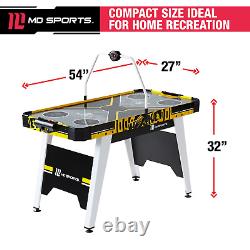 54 Air Hockey Table Game Home Arcade Accessories Electronic Scorer Black/Yellow