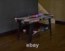 54 Air Hockey Table with 2 LED Hockey Pushers and LED Puck