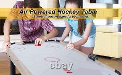 54 Air-Powered Hockey Arcade Table Sport 12V Kid Toy LED Scoring Game Room Puck