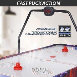 54 Air-Powered Hockey Table 12V Sport Hockey Game Overhead Electronic Scorer