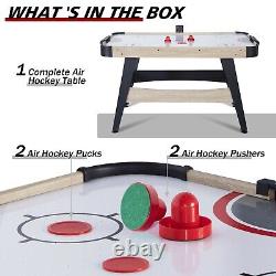 54 Air-Powered Hockey Table Sport Hockey Game Pushers Pucks LED Scoring Kid Toy