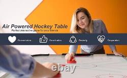 54 Air-Powered Hockey Table Sport Hockey Game Pushers Pucks LED Scoring Kid Toy