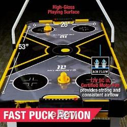 54 In. Air Powered Hockey Table With Overhead Electronic Scorer Fan Motor Arcade