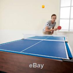 54 Inch 4-in-1 Combo Table Pool Foosball Ping Pong Tennis Billiards Air Hockey
