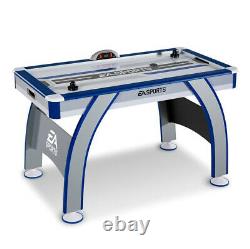 54 Inch Air Powered Hockey Table With Electronic Scorer Blue Red
