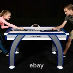 54 Inch Air Powered Hockey Table With Electronic Scorer Blue Red