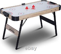 54In Foldable Air Hockey Table, LED Electronic Scoring Sports Hockey Game, Foldi