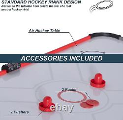 54In Folding Air Hockey Table, LED Electronic Scoring Sports Hockey Game, Hockey