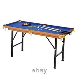 55 Portable Folding Billiards Table Game Pool Table for Whole Family Blue