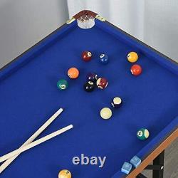 55 Portable Folding Billiards Table Game Pool Table for Whole Family Blue