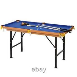 55 Portable Folding Billiards Table Game Pool Table for Whole Family Blue