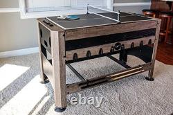 56 4-in-1 Swivel Multi-Game Table Air Hockey, Billiards, Foosball, Ping