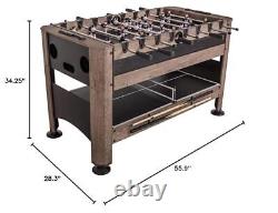 56 4-in-1 Swivel Multi-Game Table Air Hockey, Billiards, Foosball, Ping Po